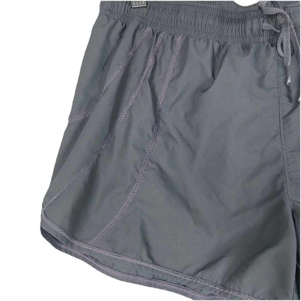 Athleta Record‎ Time Microfiber Athletic Shorts  Gray Women's Size M Dark Gray